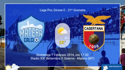 CALCIO - Il Meteo per Matera vs Casertana